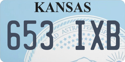 KS license plate 653IXB