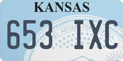 KS license plate 653IXC