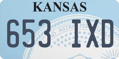 KS license plate 653IXD