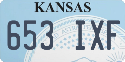KS license plate 653IXF