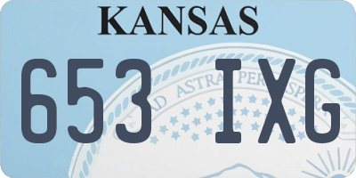 KS license plate 653IXG