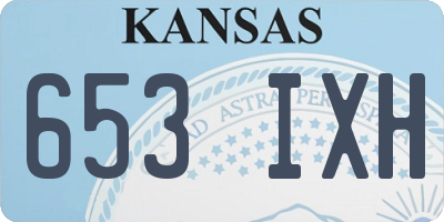 KS license plate 653IXH