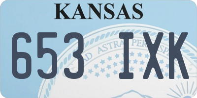 KS license plate 653IXK