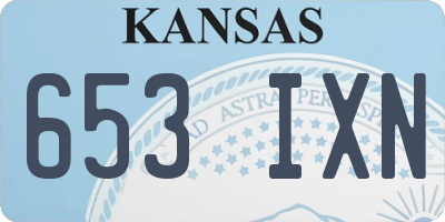KS license plate 653IXN