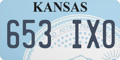 KS license plate 653IXO