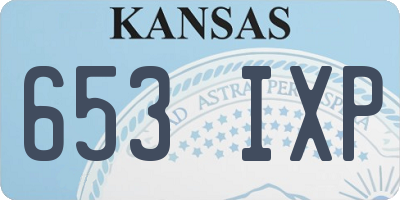 KS license plate 653IXP