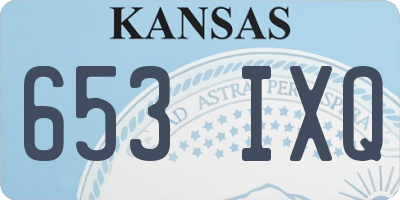 KS license plate 653IXQ