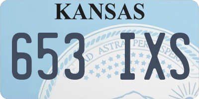 KS license plate 653IXS