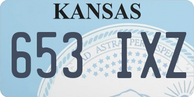 KS license plate 653IXZ