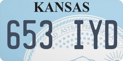 KS license plate 653IYD