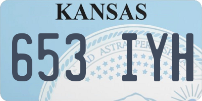 KS license plate 653IYH