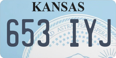 KS license plate 653IYJ