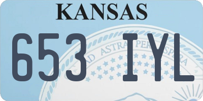 KS license plate 653IYL