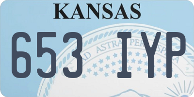 KS license plate 653IYP