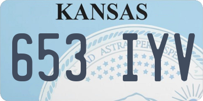 KS license plate 653IYV