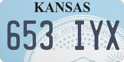 KS license plate 653IYX