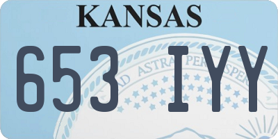 KS license plate 653IYY