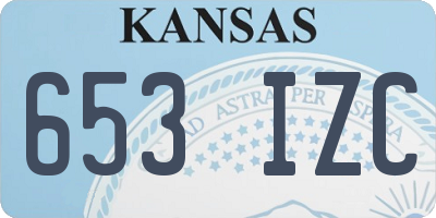 KS license plate 653IZC