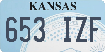 KS license plate 653IZF