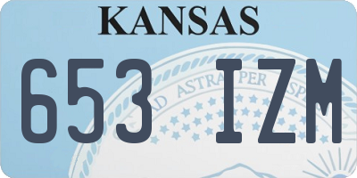 KS license plate 653IZM