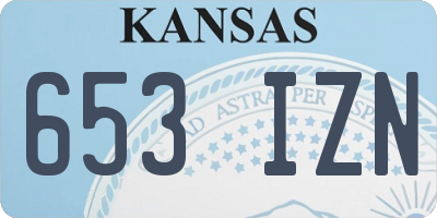 KS license plate 653IZN