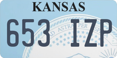 KS license plate 653IZP