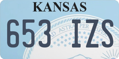 KS license plate 653IZS