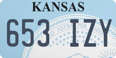 KS license plate 653IZY