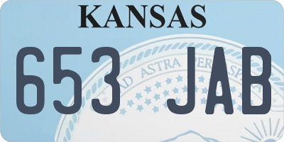 KS license plate 653JAB