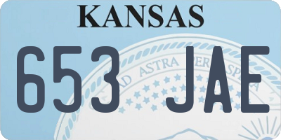 KS license plate 653JAE
