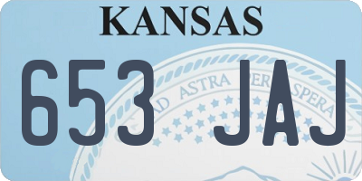 KS license plate 653JAJ