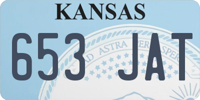 KS license plate 653JAT