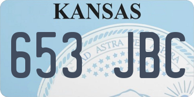 KS license plate 653JBC