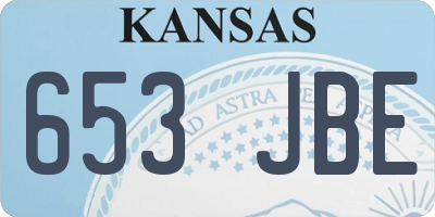 KS license plate 653JBE
