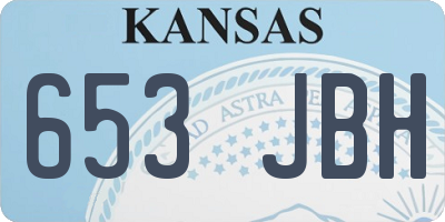 KS license plate 653JBH
