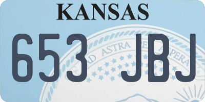 KS license plate 653JBJ