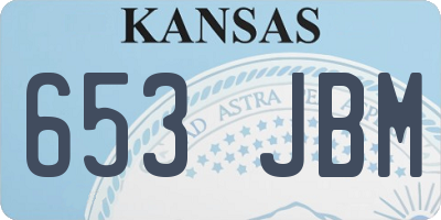 KS license plate 653JBM