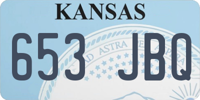 KS license plate 653JBQ