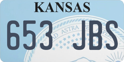 KS license plate 653JBS