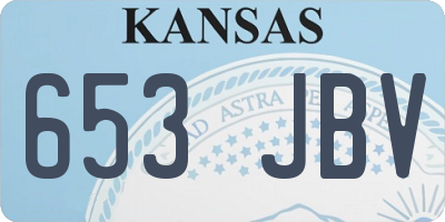 KS license plate 653JBV