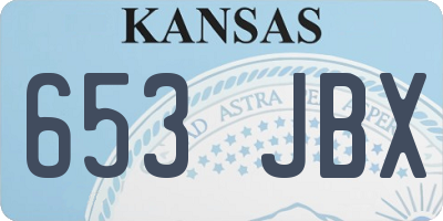 KS license plate 653JBX