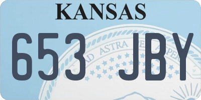 KS license plate 653JBY