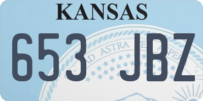 KS license plate 653JBZ