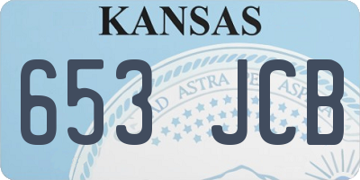 KS license plate 653JCB