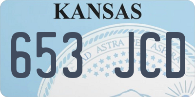 KS license plate 653JCD