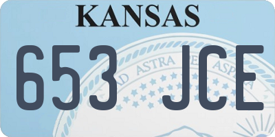 KS license plate 653JCE