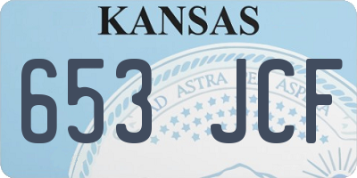 KS license plate 653JCF