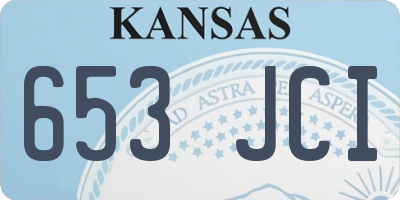 KS license plate 653JCI