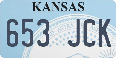KS license plate 653JCK