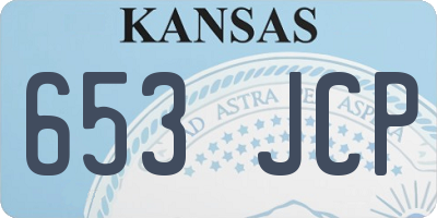 KS license plate 653JCP